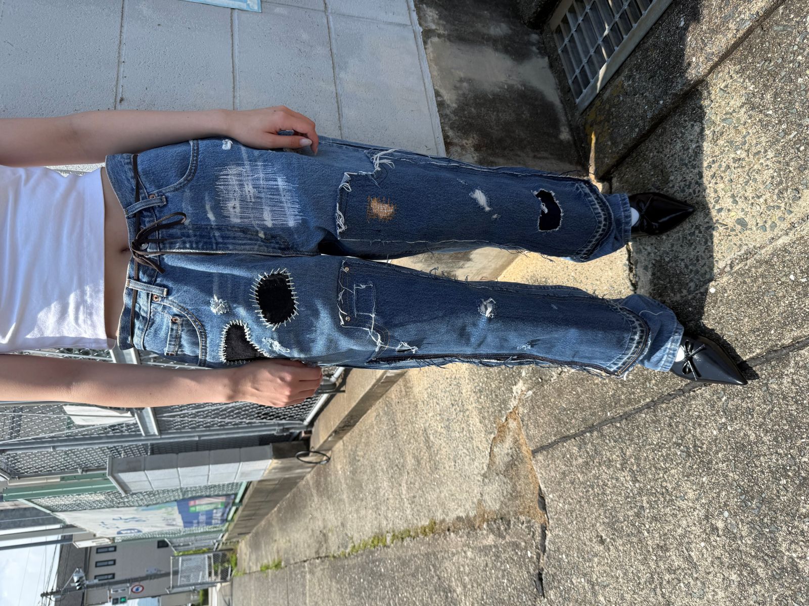 KAITO 26ss Damaged Double Knee Pants