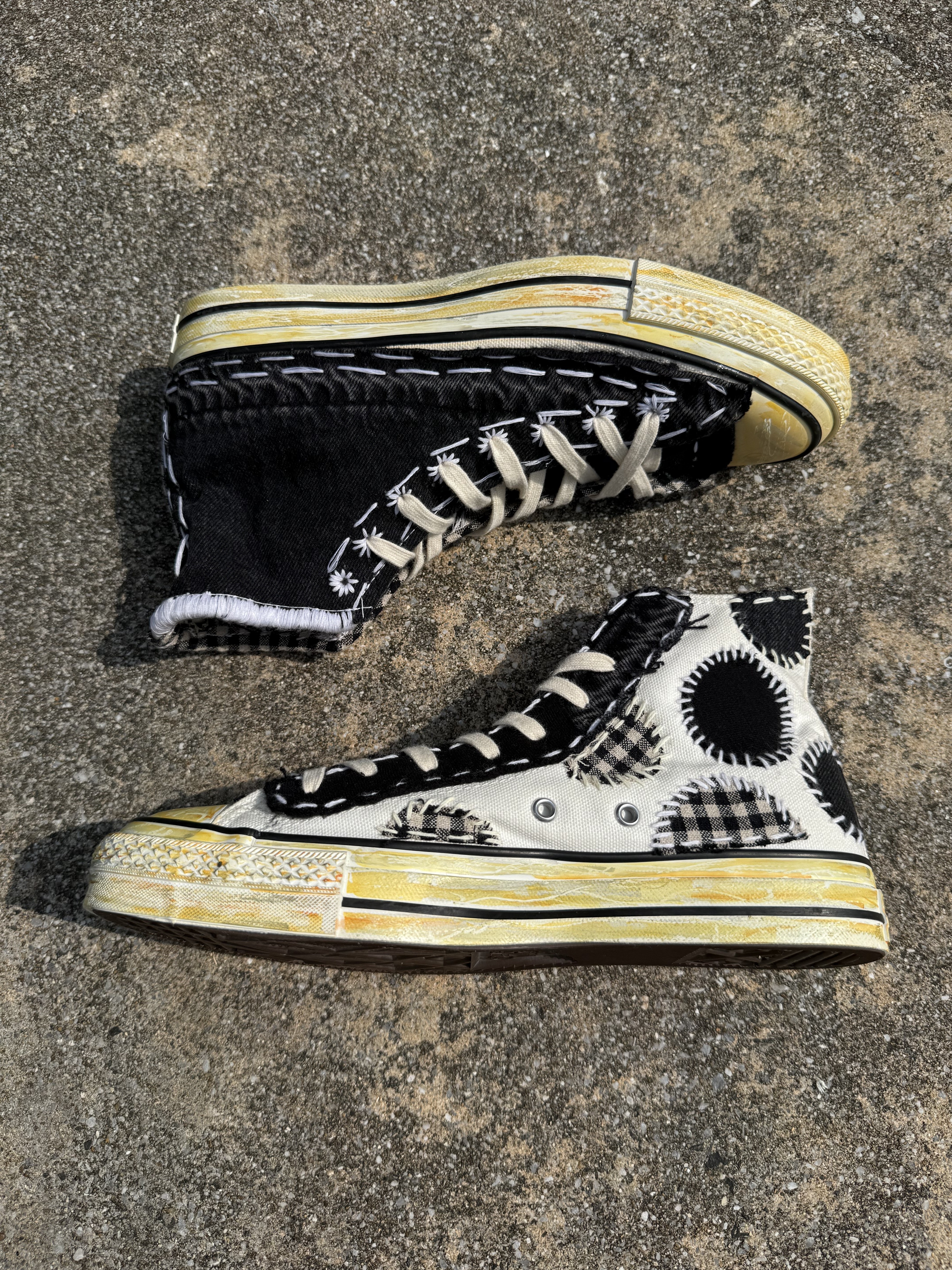 KAITO 26ss Distressed Sashiko Shoes